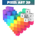Desenhos em 3D para Colorir: PIXEL ART 3D