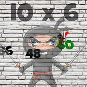 jogo de multiplicaçao ninja slash de tabuada