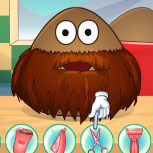 pou no cabeleireiro