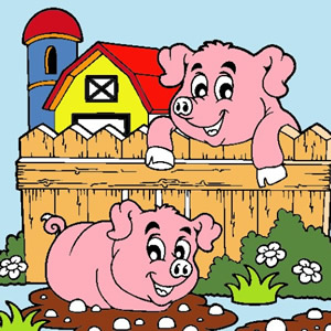 jogo colorir fazenda crianças