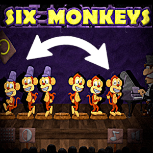 jogo de lógica: 6 macacos
