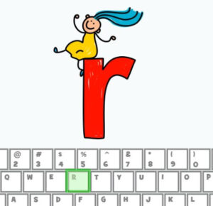 digitar letras no teclado
