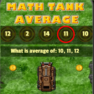 jogo online de Calcular a média com o tanque