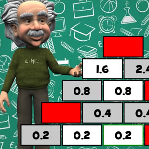 pirâmide matemática com números decimais