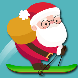 santa ski xmas