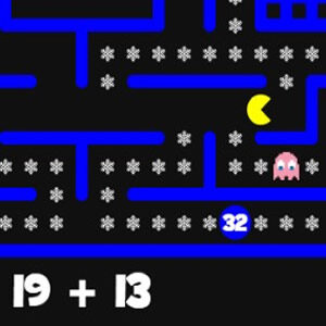 pacman de matemática en inverno para jogar online