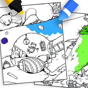 Jogo de Colorir Online para Crianças: Pintar a Casa