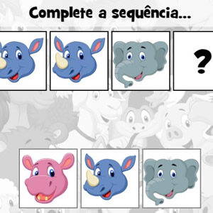 Jogo da memória e sequência: Animais