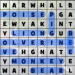 Sopa de Letra com Animais em inglês