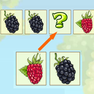 jogo online com padrões e seqüências de frutas para crianças