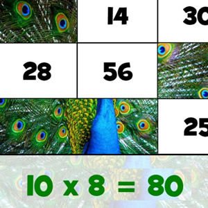 jogo de puzzle de tabuada de multiplicaçao