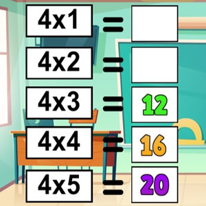 Tabuada de multiplicação interativa