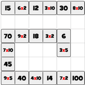dominó de MULTIPLICAÇÃO