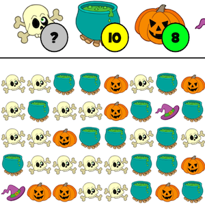 jogo contar objetos halloween
