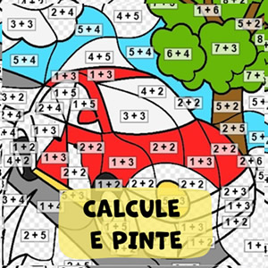 jogo matemático: calcule e pinte