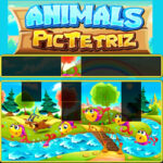 ANIMALS PICTETRIZ: Quebra-cabeça de Tetris com Animais