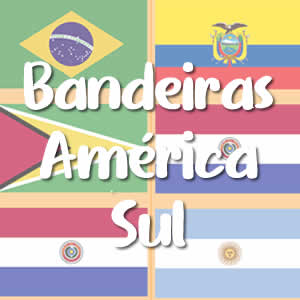 Conjunto de bandeira de países da américa do sul