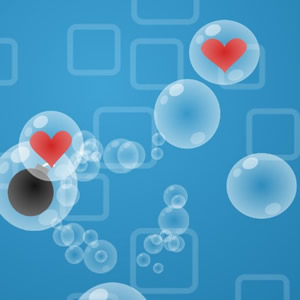 Conjunto de ícones de jogos em bolhas. bolhas de sabão com objetos para a  interface ou menu do jogo.