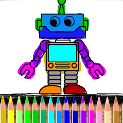 Desenho de Robô game pintado e colorido por Yozoka o dia 16 de