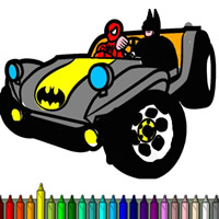 Colorir Carros de Super-heróis em COQUINHOS