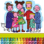 Colorir Desenhos de Família