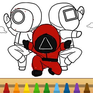 Colorir online Desenhos Squid Game em COQUINHOS