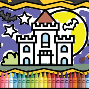 Pintar Desenhos de Halloween Online em COQUINHOS