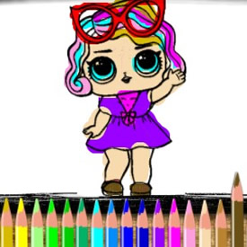 Colorir Boneca LOL Surpresa Jogos de Pintar lol Desenhos animados