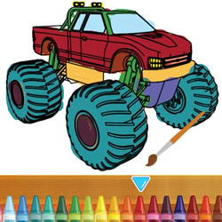 Colorir Monster Truck em COQUINHOS