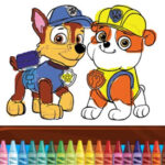 Jogo Americano de Colorir - Patrulha Canina