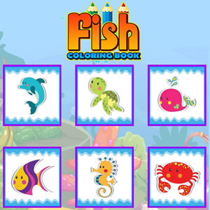 Coloração de Peixes jogo para crianças