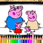 Desenho da Peppa Pig Pinturas Como Pintar online Porquinha rosa Jogo  Desenho da peppa e george 