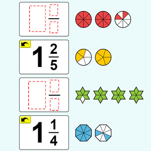 Jogo de matemática de fração matemática jogo de quebra-cabeça de