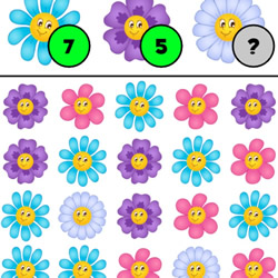 Jogo online para crianças de 3, 4 e 5 anos: Jogo das flores