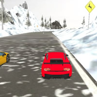 Simulador de corrida de carros na neve em COQUINHOS