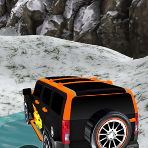 Simulador de corrida de carros na neve em COQUINHOS