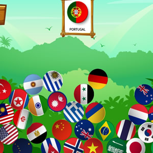 Trivia Bandeiras de países em COQUINHOS