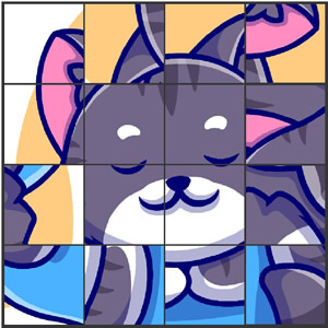 Cortar E Jogar Jogos De Puzzle Para Gatinho Ilustração do Vetor