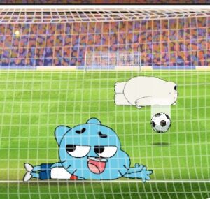 Futebol com Gumball em COQUINHOS