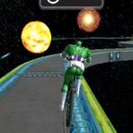 Super-heróis em bicicleta no Espaço