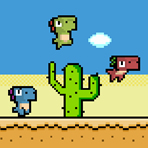 CHROME DINO RUN  Jogos online, Jogos de dinossauros, 8 bits