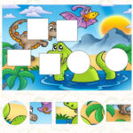 Jogo de DINOSSAUROS e FORMAS para crianças