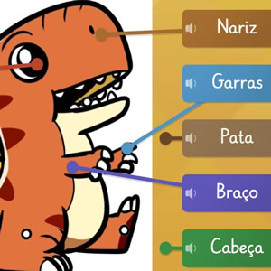 Jogo infantil, jogos de dinossauro desafiadores e engraçados para