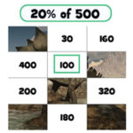 Puzzle de Porcentagens com Dinossauros