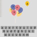 JOGO de DIGITAÇĀO com Balões e Letras