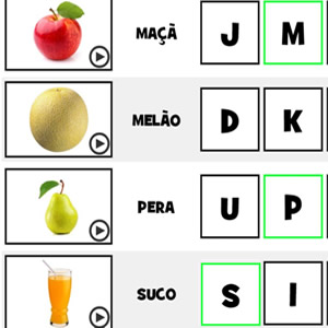 Completar Palavras com Letras em COQUINHOS