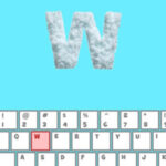 Letras com neve no Teclado