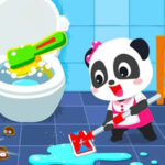 Limpar Casa com Bebê Panda