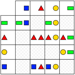 Matriz de Formas Geométricas Coloridas em COQUINHOS