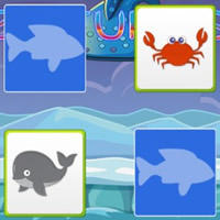 Jogo da memória com animais marinhos para colorir